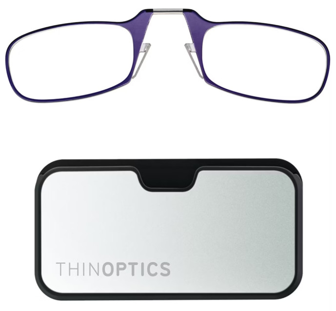 detail ThinOptics Cvikr na čtení + kovové pouzdro